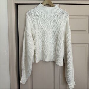 Kaari Chunky White Knit Sweater